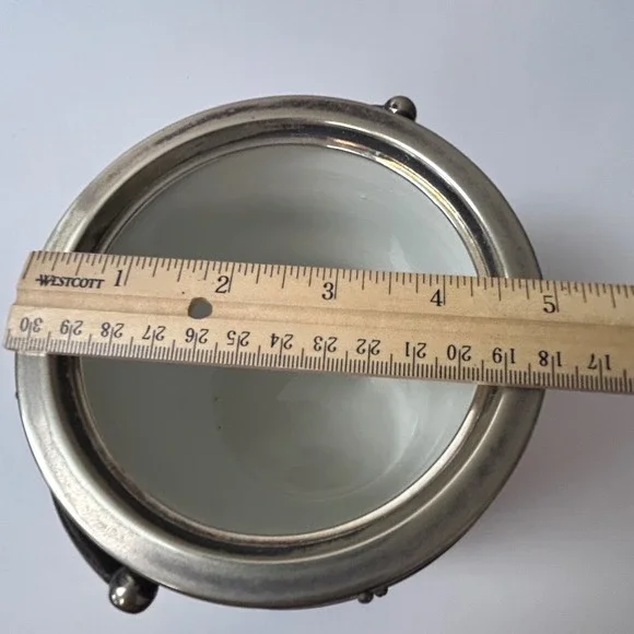 Walker & Hall EPNS Oak Biscuit Barrel‎ Jar Ceramic Liner England Vintage